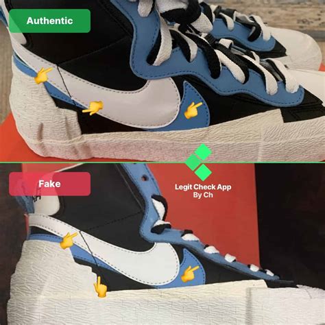 Nike x Sacai Blazer Real VS Fake: How 